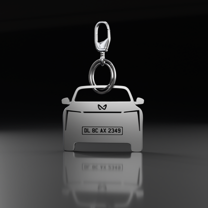 Personalised Number Plate Car Keychain