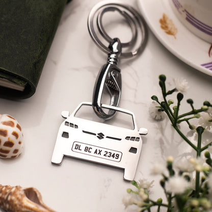 Personalised Number Plate Car Keychain