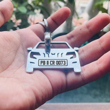 Personalised Number Plate Car Keychain